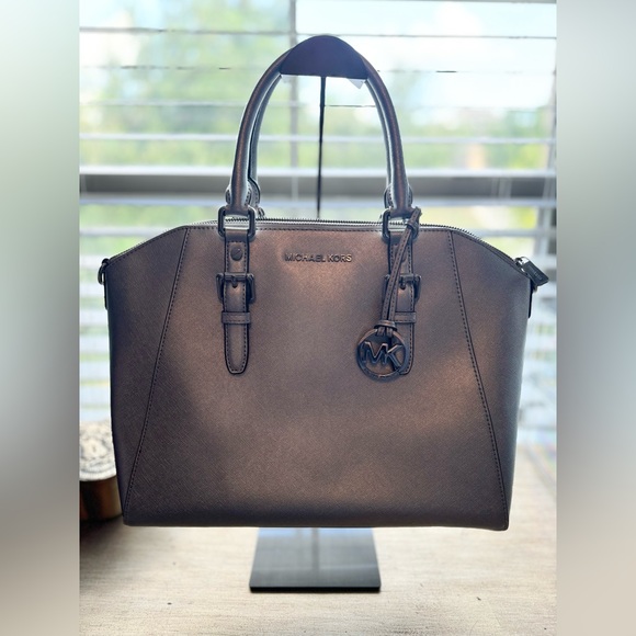 Silver Michael Kors Ciara Satchel - Picture 1 of 5